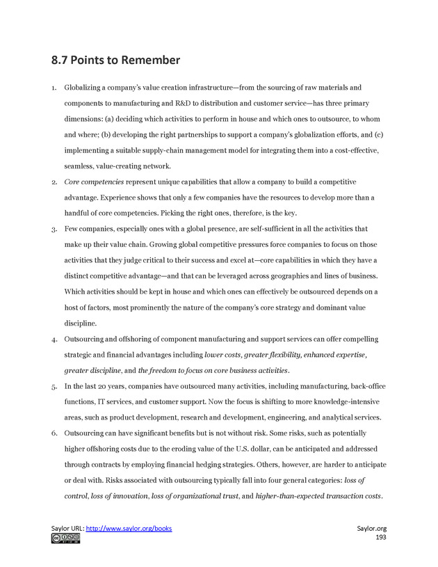 Fundamentals of Global Strategy - Page 193
